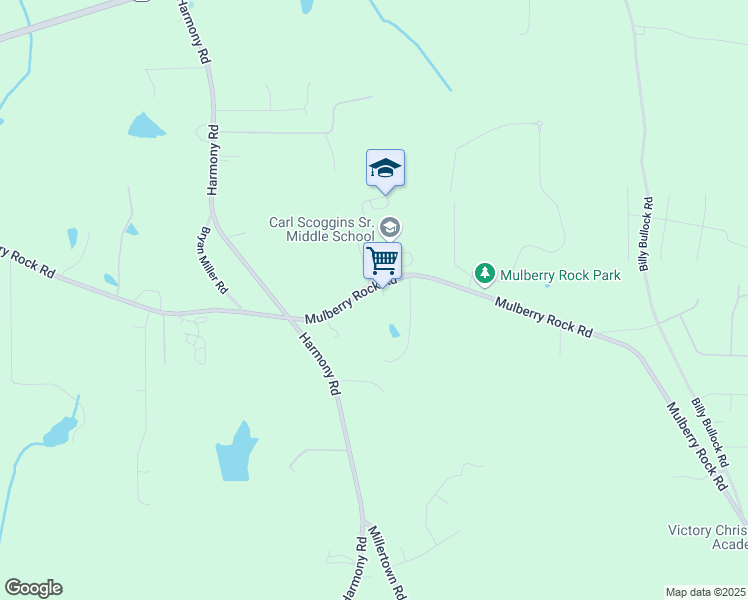 map of restaurants, bars, coffee shops, grocery stores, and more near 1610 Mulberry Rock Road in Dallas