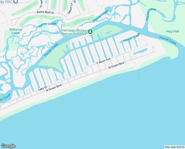 map of restaurants, bars, coffee shops, grocery stores, and more near 5400A North Ocean Boulevard in North Myrtle Beach