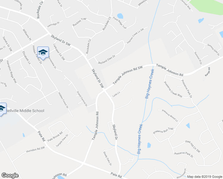 map of restaurants, bars, coffee shops, grocery stores, and more near 2080 Temple Johnson Road in Loganville