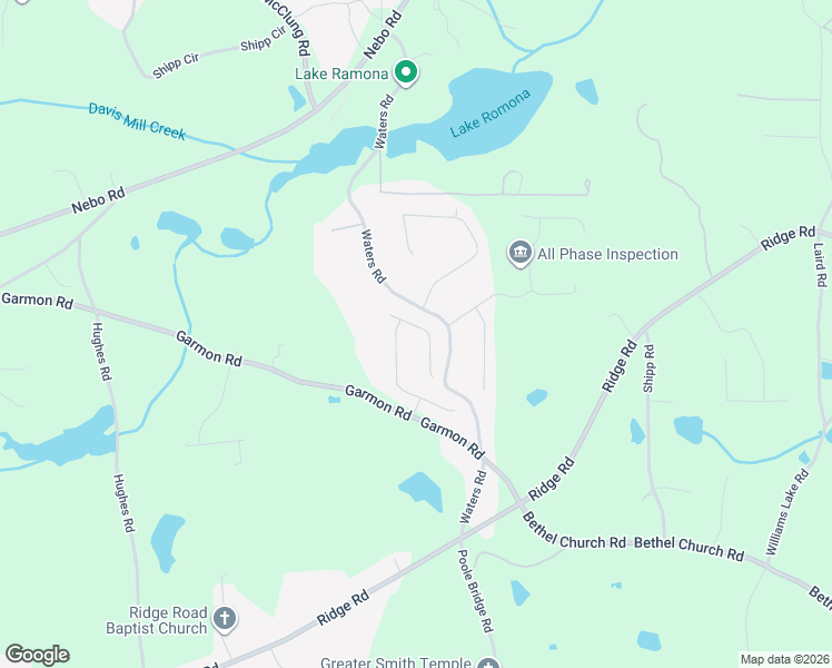 map of restaurants, bars, coffee shops, grocery stores, and more near 74 Champion Way in Hiram