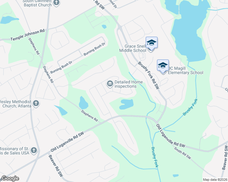 map of restaurants, bars, coffee shops, grocery stores, and more near 1213 Old Loganville Road Southwest in Loganville