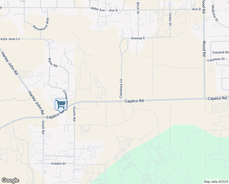 map of restaurants, bars, coffee shops, grocery stores, and more near 2 North Perris Boulevard in Perris