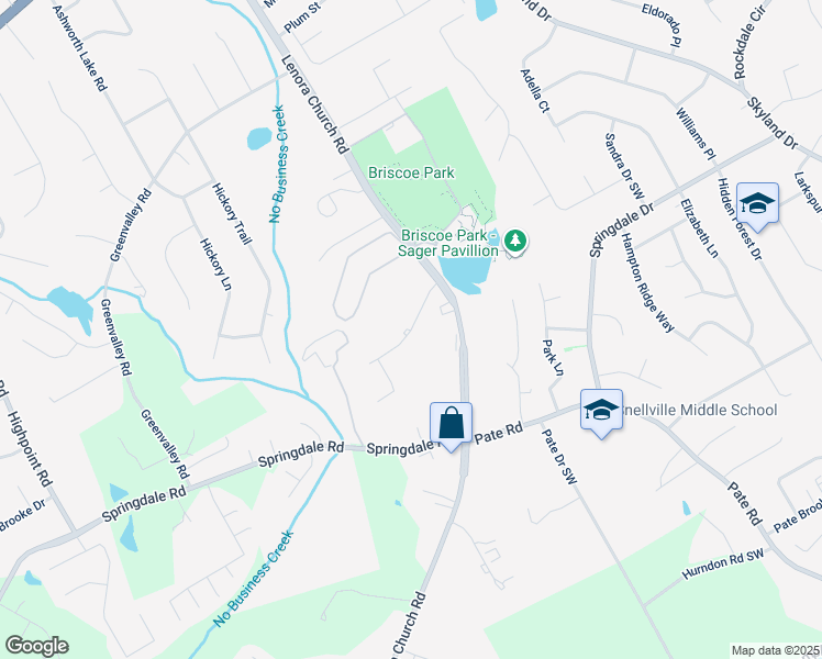 map of restaurants, bars, coffee shops, grocery stores, and more near 2617 Parkside Way Southwest in Snellville