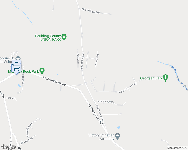 map of restaurants, bars, coffee shops, grocery stores, and more near 129 Boulder View Parkway in Dallas