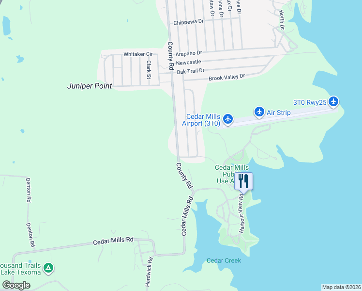 map of restaurants, bars, coffee shops, grocery stores, and more near 1005 County Road in Gordonville