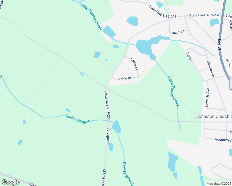 map of restaurants, bars, coffee shops, grocery stores, and more near 351 State Highway S-19-43 in Johnston