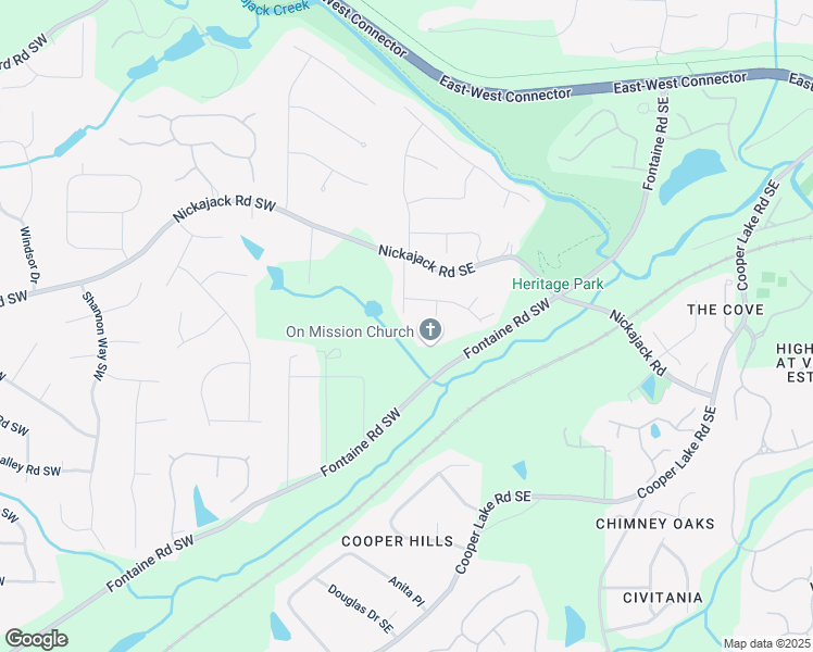 map of restaurants, bars, coffee shops, grocery stores, and more near 429 Nickajack Retreat Lane in Mableton