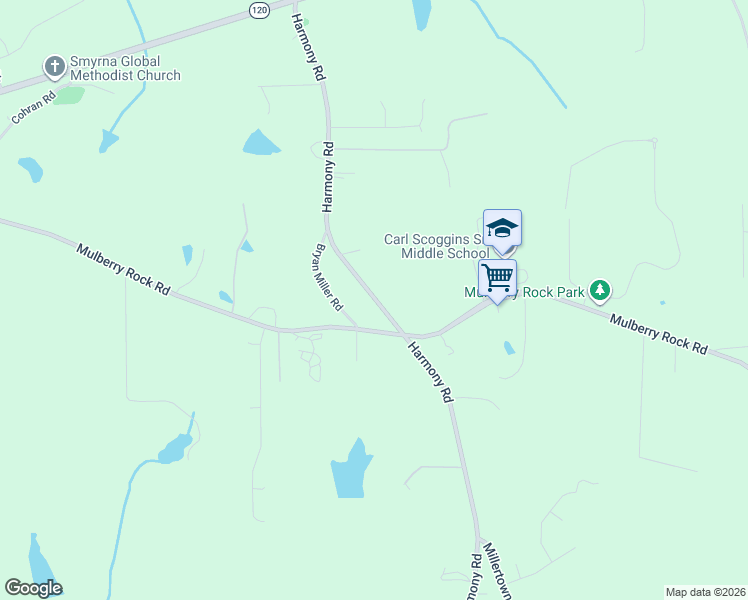 map of restaurants, bars, coffee shops, grocery stores, and more near 790 Harmony Road in Temple