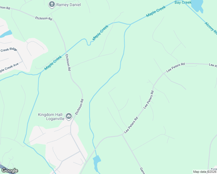 map of restaurants, bars, coffee shops, grocery stores, and more near 2156 Seths Ridge in Loganville