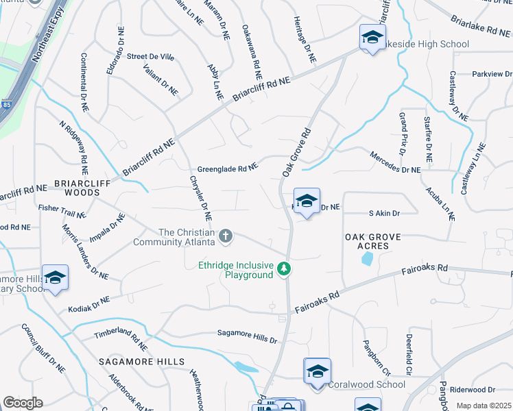 map of restaurants, bars, coffee shops, grocery stores, and more near 2376 Academy Court Northeast in Atlanta
