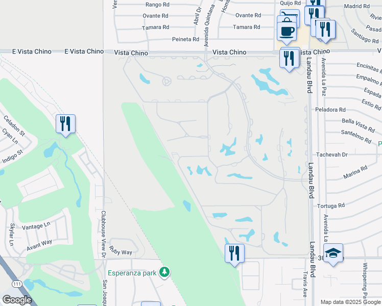 map of restaurants, bars, coffee shops, grocery stores, and more near 67396 North Laguna Drive in Cathedral City