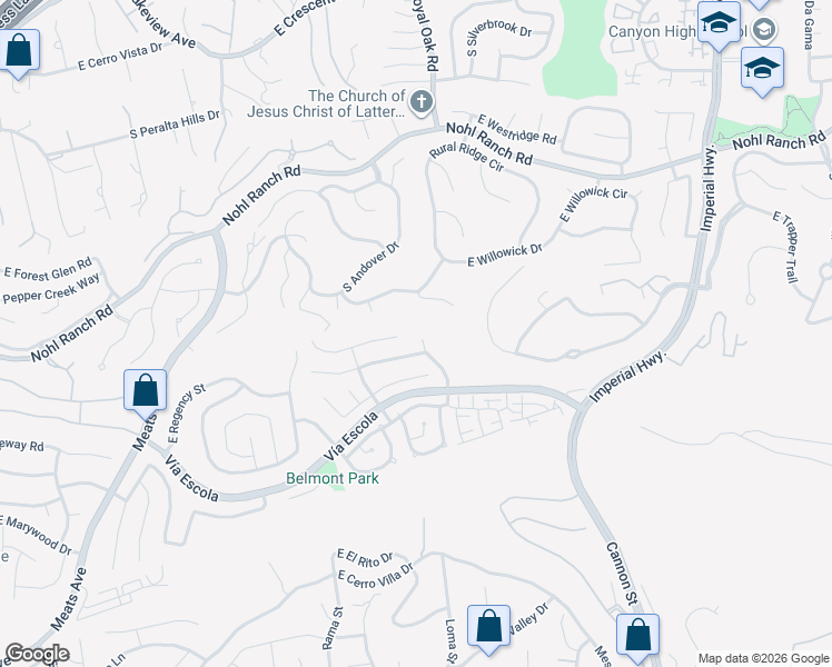 map of restaurants, bars, coffee shops, grocery stores, and more near 2946 North Weston Street in Orange