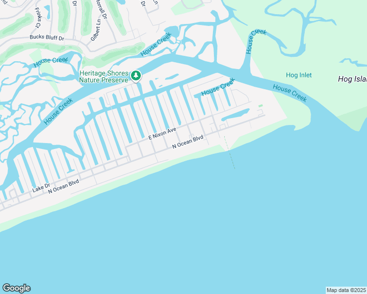 map of restaurants, bars, coffee shops, grocery stores, and more near 5701 North Ocean Boulevard in North Myrtle Beach