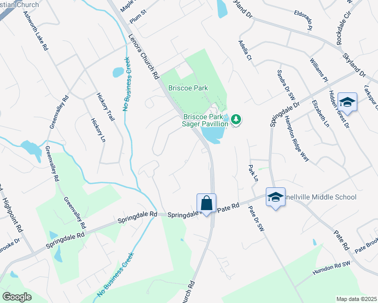 map of restaurants, bars, coffee shops, grocery stores, and more near 2591 Parkside Way Southwest in Snellville
