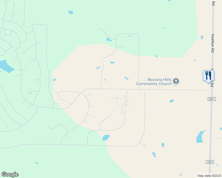 map of restaurants, bars, coffee shops, grocery stores, and more near 180 Nocona Drive in Nocona