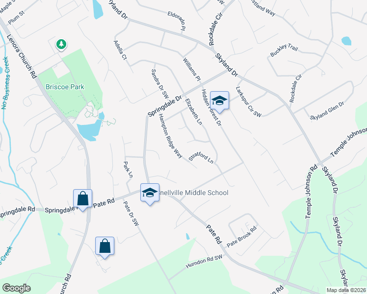 map of restaurants, bars, coffee shops, grocery stores, and more near 2378 Bradford Lane in Snellville