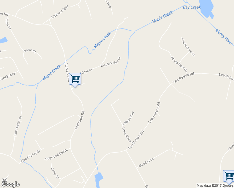 map of restaurants, bars, coffee shops, grocery stores, and more near 2164 Seths Ridge in Loganville