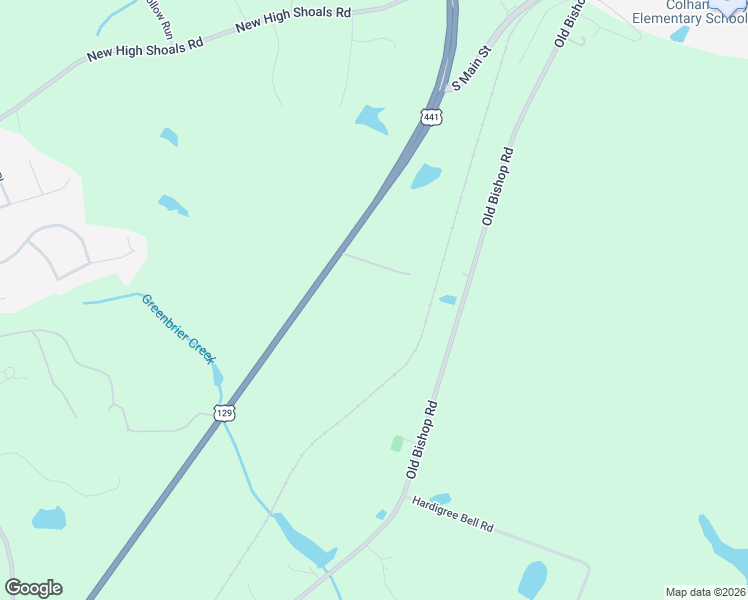 map of restaurants, bars, coffee shops, grocery stores, and more near 5850 Macon Highway in Bishop