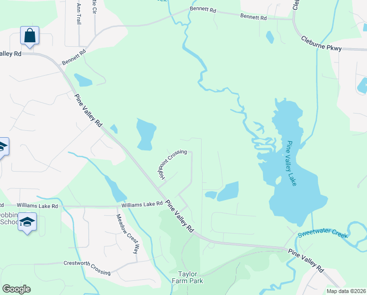 map of restaurants, bars, coffee shops, grocery stores, and more near 231 Highpoint Crossing in Powder Springs