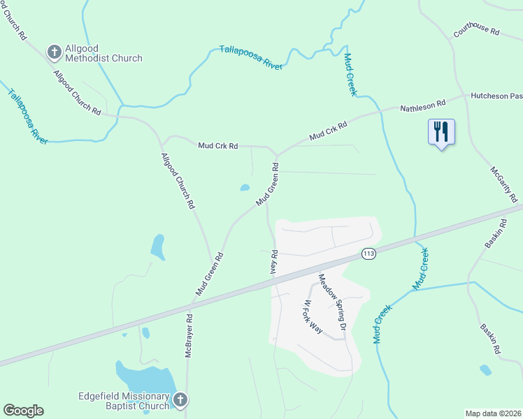 map of restaurants, bars, coffee shops, grocery stores, and more near 261 Ivey Road in Temple