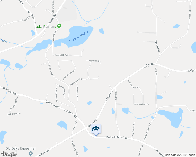 map of restaurants, bars, coffee shops, grocery stores, and more near 256 Harvest Way in Hiram