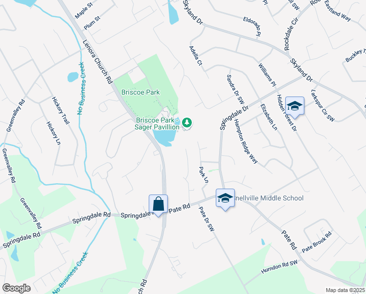 map of restaurants, bars, coffee shops, grocery stores, and more near 2996 Sonya Lane in Snellville