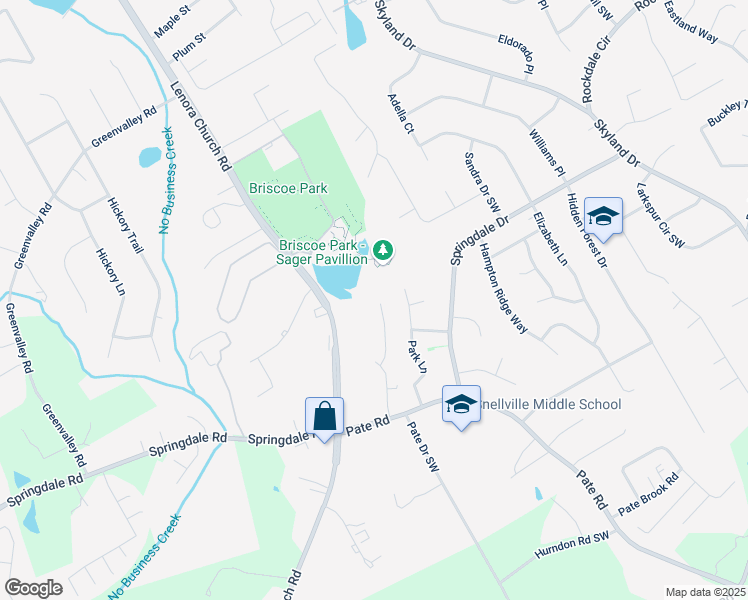 map of restaurants, bars, coffee shops, grocery stores, and more near 2996 Sonya Lane in Snellville