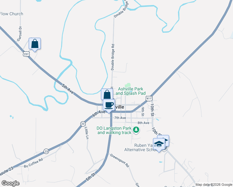 map of restaurants, bars, coffee shops, grocery stores, and more near 31 3rd Avenue in Ashville