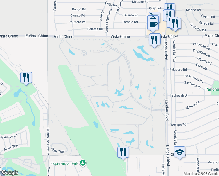 map of restaurants, bars, coffee shops, grocery stores, and more near 28738 West Natoma Drive in Cathedral City