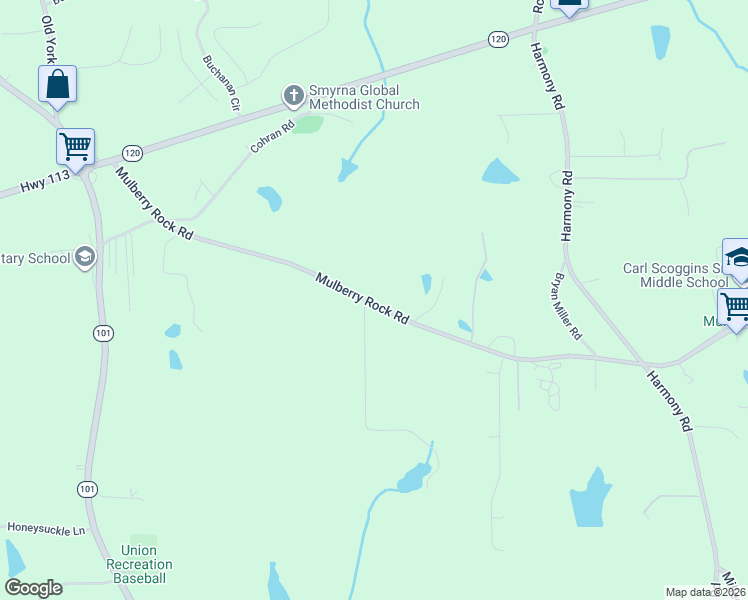 map of restaurants, bars, coffee shops, grocery stores, and more near 1126 Mulberry Rock Road in Temple