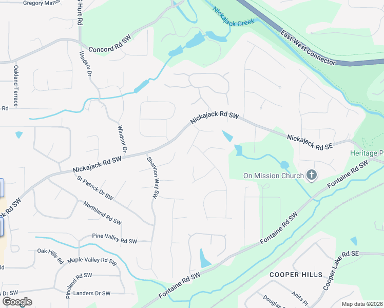 map of restaurants, bars, coffee shops, grocery stores, and more near 109 Shane Way in Mableton