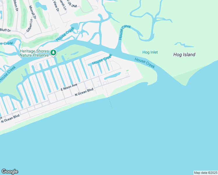 map of restaurants, bars, coffee shops, grocery stores, and more near 312 North Ocean Boulevard in North Myrtle Beach