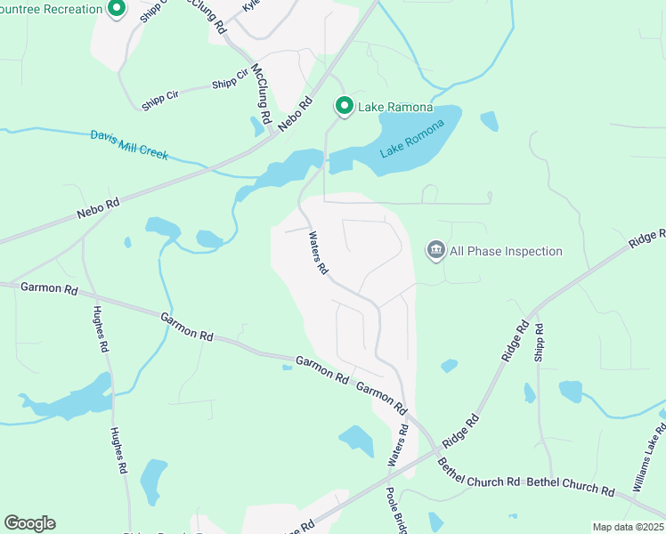 map of restaurants, bars, coffee shops, grocery stores, and more near 631 Waters Road in Hiram