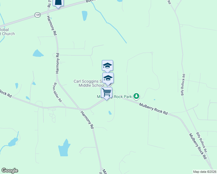 map of restaurants, bars, coffee shops, grocery stores, and more near 1663 Mulberry Rock Road in Dallas