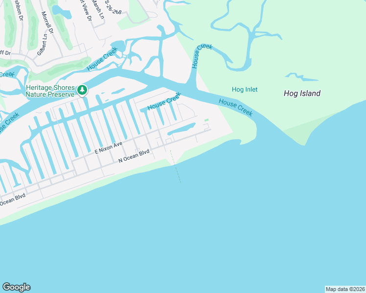 map of restaurants, bars, coffee shops, grocery stores, and more near 312 North Ocean Boulevard in North Myrtle Beach