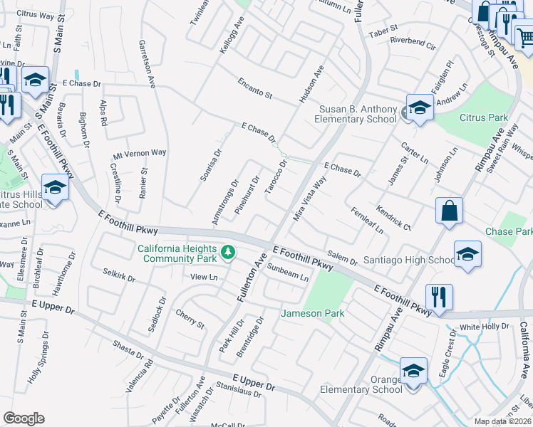 map of restaurants, bars, coffee shops, grocery stores, and more near 971 Haley Talbert Drive in Corona
