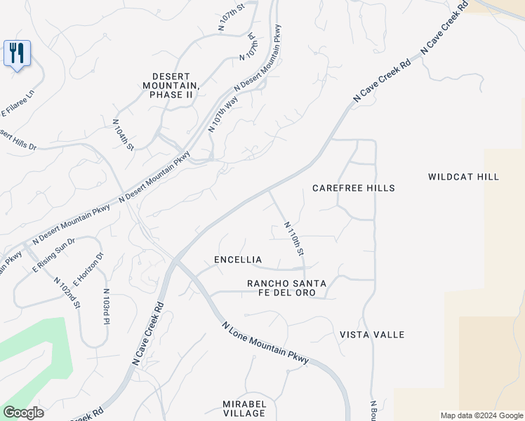 map of restaurants, bars, coffee shops, grocery stores, and more near 38897 North 107th Way in Scottsdale