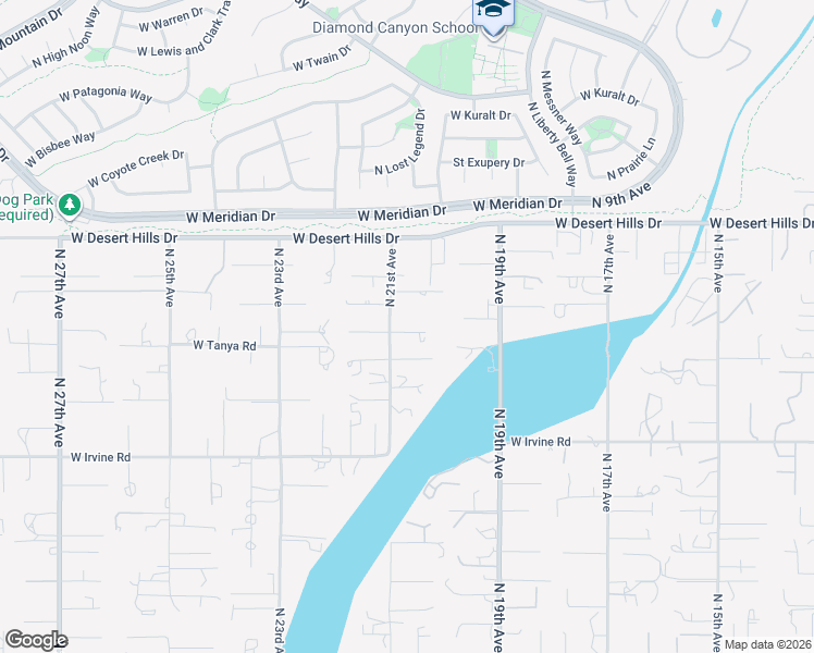 map of restaurants, bars, coffee shops, grocery stores, and more near 38827 North 21st Avenue in New River