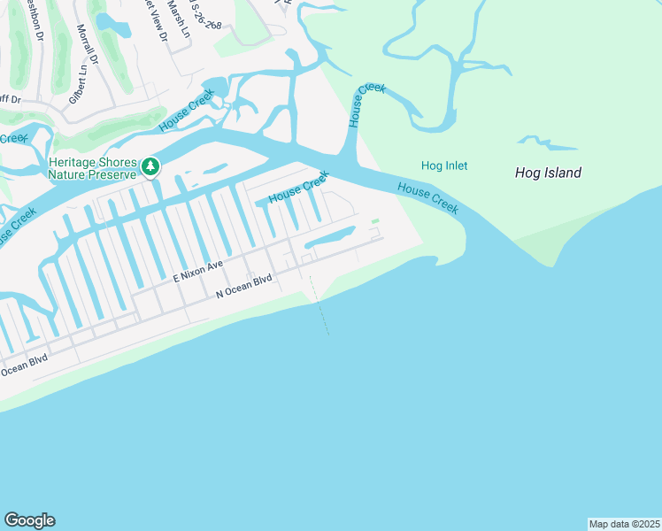 map of restaurants, bars, coffee shops, grocery stores, and more near 312 North Ocean Boulevard in North Myrtle Beach