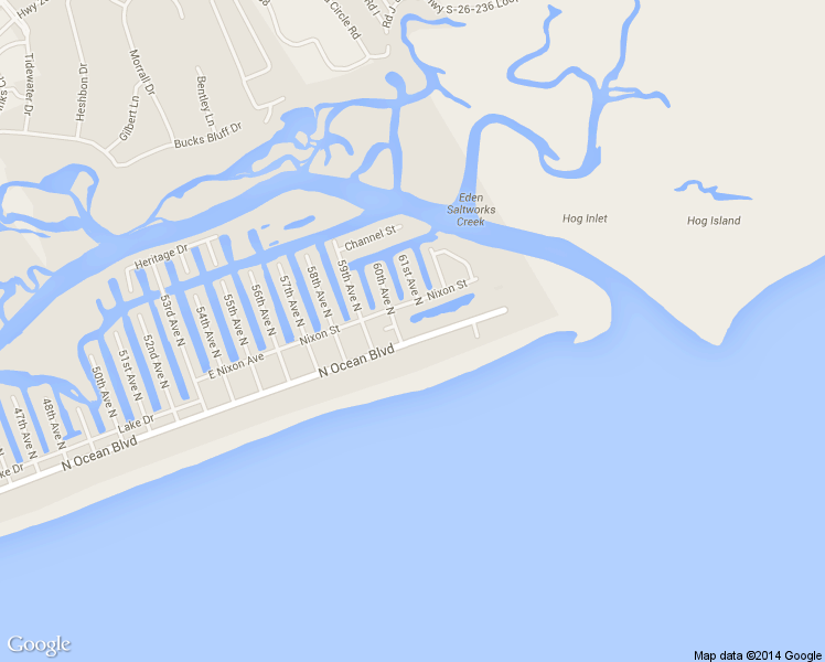 map of restaurants, bars, coffee shops, grocery stores, and more near 210 60th Avenue North in North Myrtle Beach