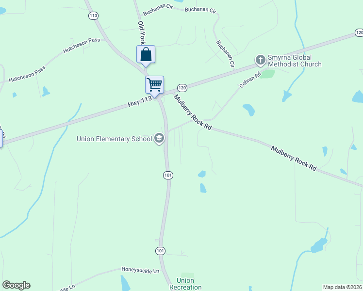 map of restaurants, bars, coffee shops, grocery stores, and more near 206 Georgia 101 in Temple