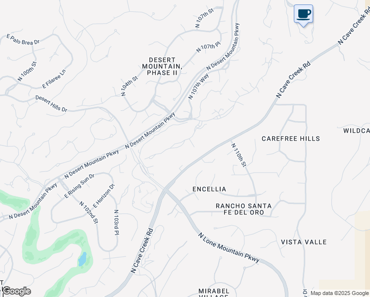 map of restaurants, bars, coffee shops, grocery stores, and more near 10675 East Fernwood Lane in Scottsdale