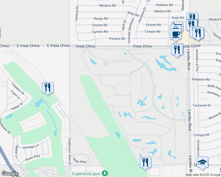 map of restaurants, bars, coffee shops, grocery stores, and more near 67343 Zuni Court in Cathedral City