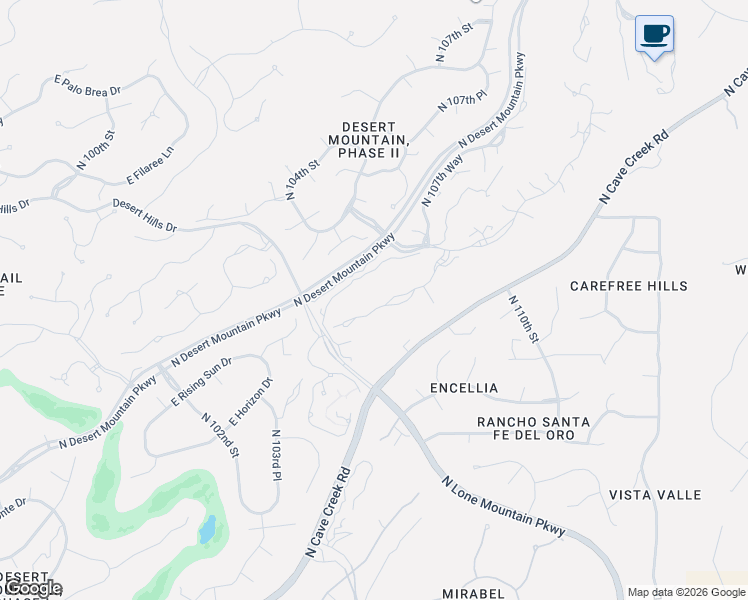 map of restaurants, bars, coffee shops, grocery stores, and more near 10598 East Fernwood Lane in Scottsdale