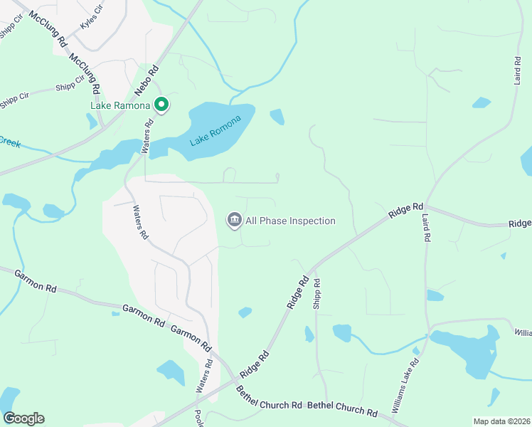 map of restaurants, bars, coffee shops, grocery stores, and more near 164 Mayfield Court in Hiram