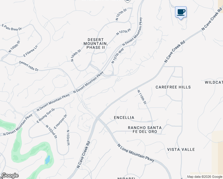 map of restaurants, bars, coffee shops, grocery stores, and more near 10675 East Fernwood Lane in Scottsdale