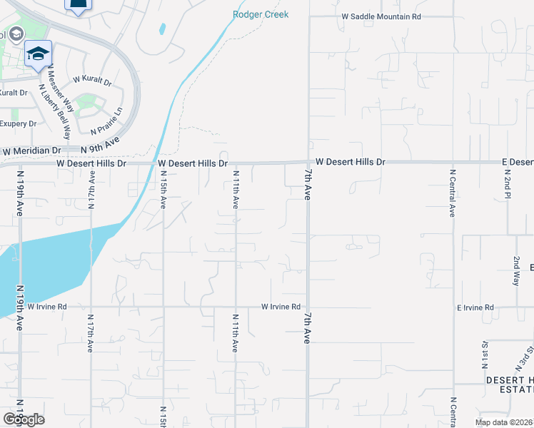 map of restaurants, bars, coffee shops, grocery stores, and more near 39000 North 11th Avenue in New River