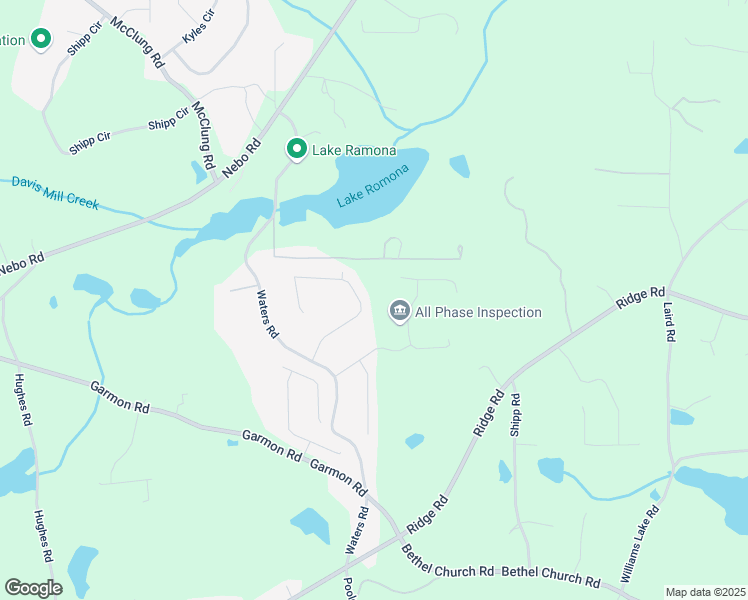 map of restaurants, bars, coffee shops, grocery stores, and more near 188 Thornbrooke Drive in Hiram