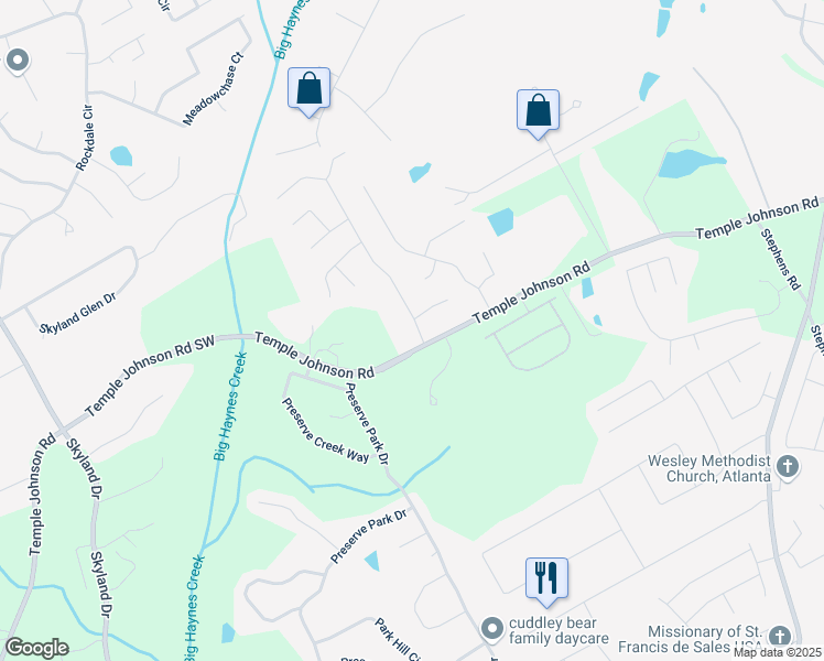 map of restaurants, bars, coffee shops, grocery stores, and more near 3405 Summit Place Drive in Loganville