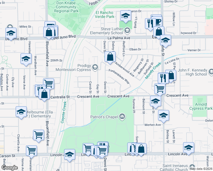 map of restaurants, bars, coffee shops, grocery stores, and more near 4502 Petite Lane in Cypress